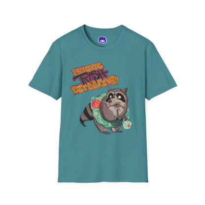 Psychic Trash Detectives Mrs. Scratch the Raccoon Tee